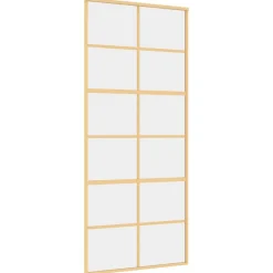 vidaXL Porte coulissante 90x205 cm verre ESG clair et aluminium