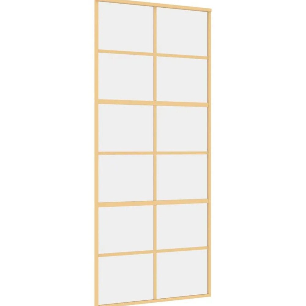vidaXL Porte coulissante 90x205 cm verre ESG clair et aluminium