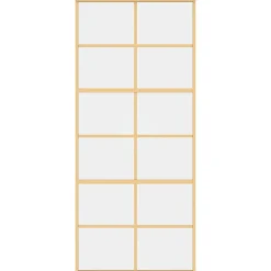 vidaXL Porte coulissante 90x205 cm verre ESG clair et aluminium