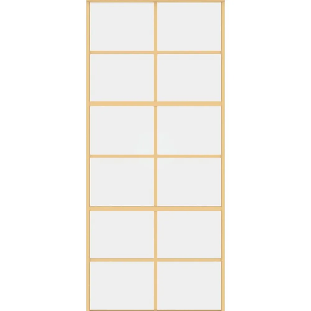 vidaXL Porte coulissante 90x205 cm verre ESG clair et aluminium