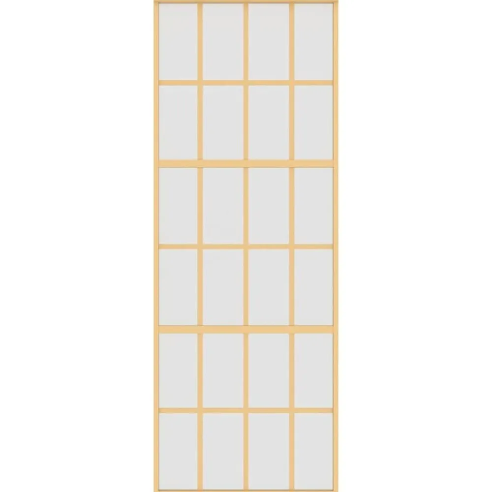 vidaXL Porte coulissante doré 76x205 cm verre ESG dépoli et aluminium