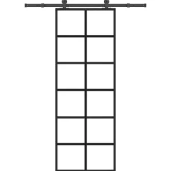 vidaXL Porte coulissante avec kit de quincaillerie 76x205 cm Verre ESG