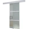 vidaXL Porte coulissante Verre et aluminium 178 cm Argenté