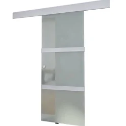 vidaXL Porte coulissante Verre et aluminium 178 cm Argenté
