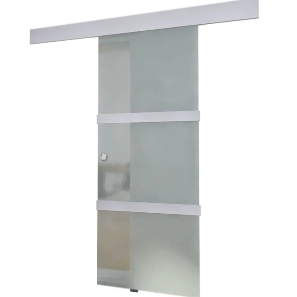vidaXL Porte coulissante Verre et aluminium 178 cm Argenté