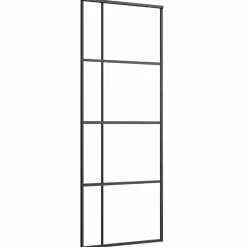 vidaXL Porte coulissante Verre ESG dépoli et aluminium 76x205 cm