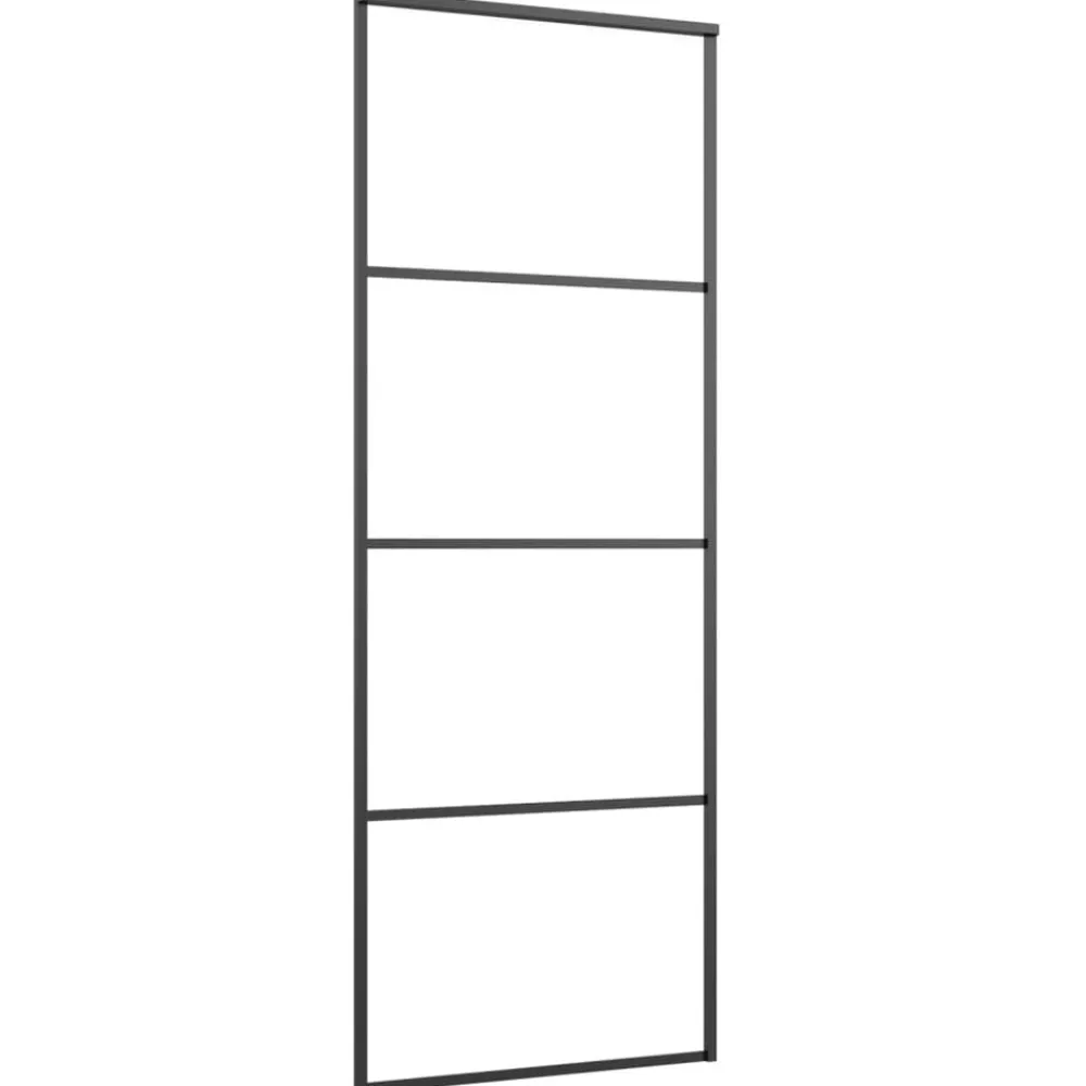 vidaXL Porte coulissante Aluminium et verre ESG 76x205 cm