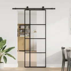 vidaXL Porte coulissante avec kit de quincaillerie 76x205 cm Verre ESG