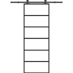 vidaXL Porte coulissante avec kit de quincaillerie 76x205 cm Verre ESG