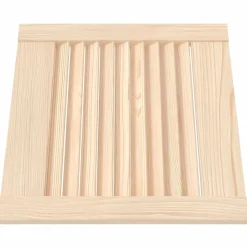 Accessoires De Quincaillerie-vidaXL Porte d'armoire à persiennes 39,5x39,4 cm bois de pin massif Naturel