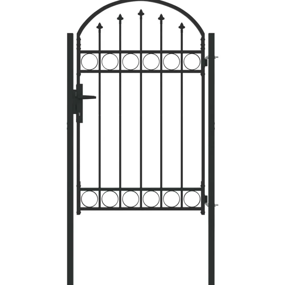 vidaXL Porte de Clôture Assen Gris 100 x 150 cm Acier enduit de poudre