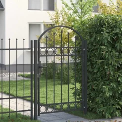vidaXL Porte de Clôture Assen Gris 100 x 150 cm Acier enduit de poudre