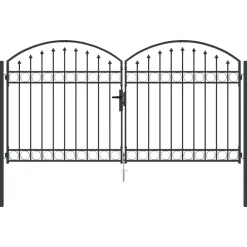 vidaXL Porte de Clôture Assen Gris 301 x 200 cm Acier