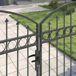 vidaXL Porte de Clôture Assen Gris 301 x 200 cm Acier