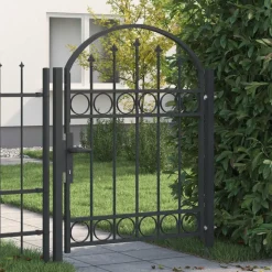 vidaXL Porte de Clôture Assen Gris 100 x 125 cm Acier enduit de poudre