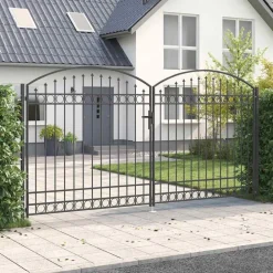 Clôtures & Barrières-vidaXL Porte de Clôture Assen Gris 301 x 224,5 cm Acier