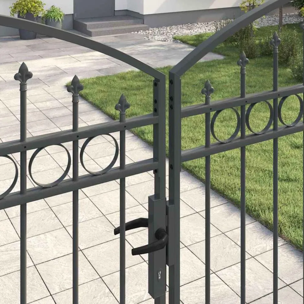 Clôtures & Barrières-vidaXL Porte de Clôture Assen Gris 301 x 224,5 cm Acier