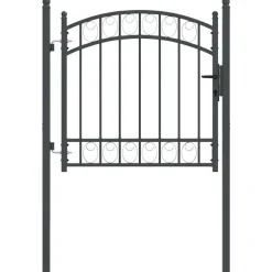 Clôtures & Barrières-vidaXL Porte de Clôture Emmen 100 x 100 cm Acier peint par poudre Gris