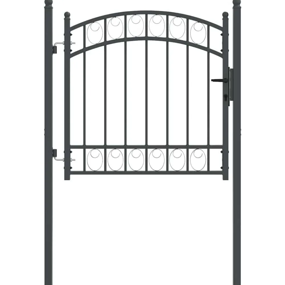 Clôtures & Barrières-vidaXL Porte de Clôture Emmen 100 x 100 cm Acier peint par poudre Gris