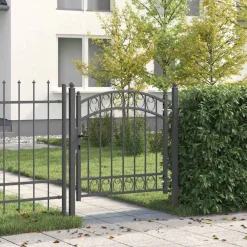 Clôtures & Barrières-vidaXL Porte de Clôture Emmen 100 x 100 cm Acier peint par poudre Gris