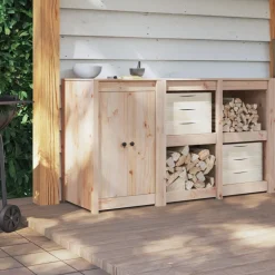Accessoires De Quincaillerie-vidaXL Porte de cuisine MEPPEL Chêne brun 50 x 9 x 82 cm Bois de pin non traité