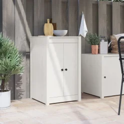 vidaXL Porte de cuisine MEPPEL Blanc 50 x 9 x 82 cm Bois de pin massif