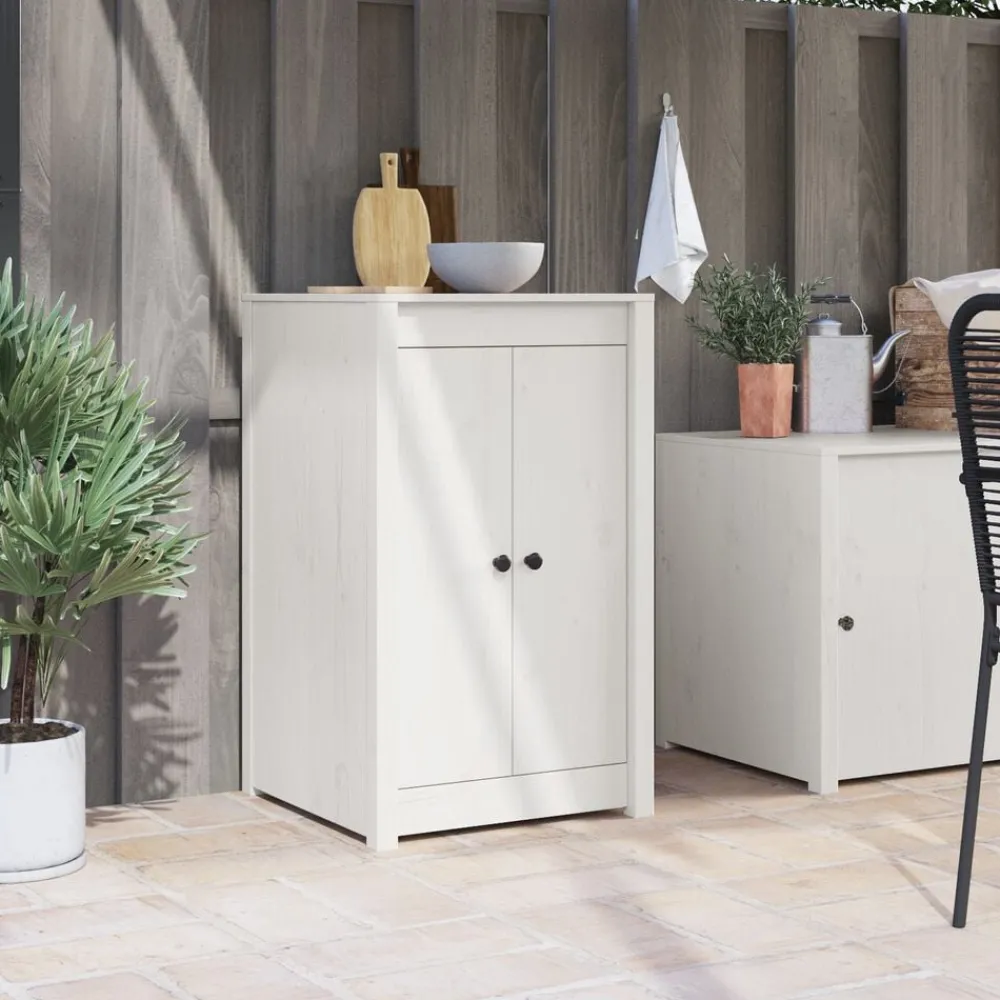 vidaXL Porte de cuisine MEPPEL Blanc 50 x 9 x 82 cm Bois de pin massif
