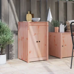 vidaXL Porte de cuisine MEPPEL Marron 50 x 9 x 82 cm douglas massif