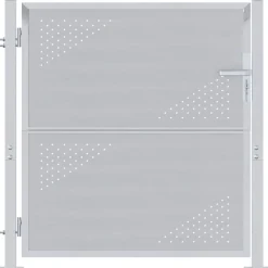 Clôtures & Barrières-vidaXL Porte de Jardin Argenté 85 x 97 cm Acier inoxydable