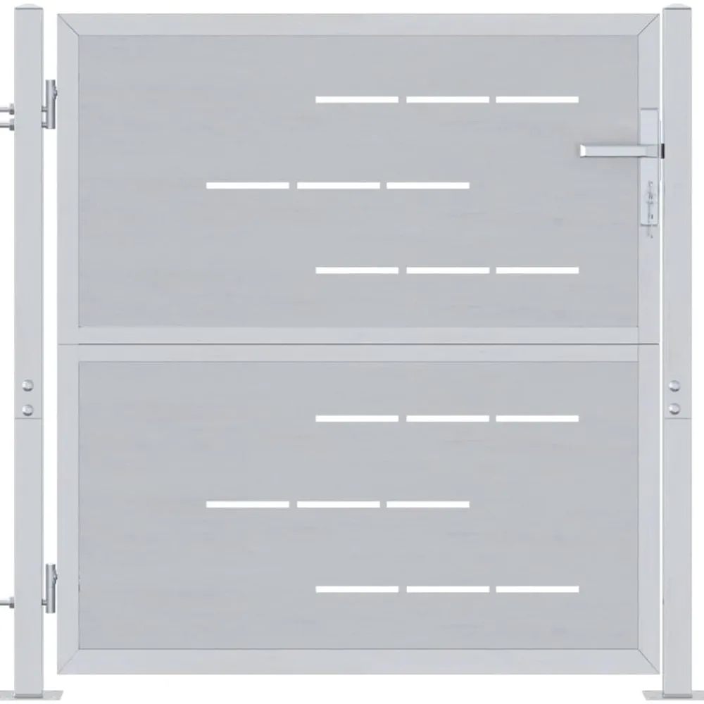 vidaXL Porte de Jardin Argenté 85 x 97 cm Acier inoxydable