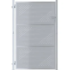 vidaXL Porte de Jardin Argenté 85 x 120 cm Acier inoxydable