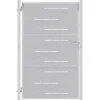 vidaXL Porte de Jardin Argenté 85 x 144 cm Acier inoxydable