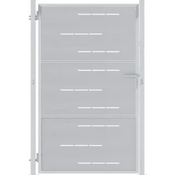 vidaXL Porte de Jardin Argenté 85 x 144 cm Acier inoxydable