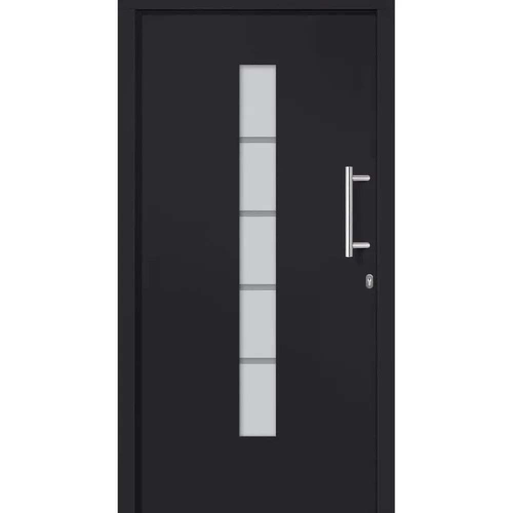 vidaXL Porte d'entrée Aluminium et PVC 100x200 cm