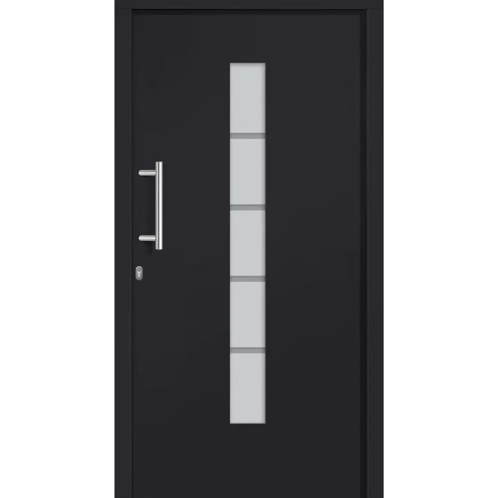 vidaXL Porte d'entrée Aluminium et PVC 100x200 cm