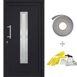 vidaXL Porte d'entrée Anthracite 88x200 cm