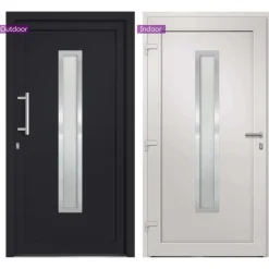 vidaXL Porte d'entrée Anthracite 88x200 cm