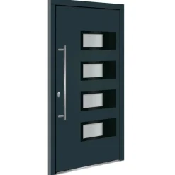 vidaXL Porte d'entrée 100x200 cm Aluminium et PVC