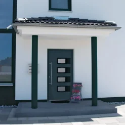 vidaXL Porte d'entrée 100x200 cm Aluminium et PVC
