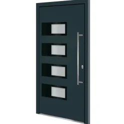 vidaXL Porte d'entrée 100x200 cm Aluminium et PVC