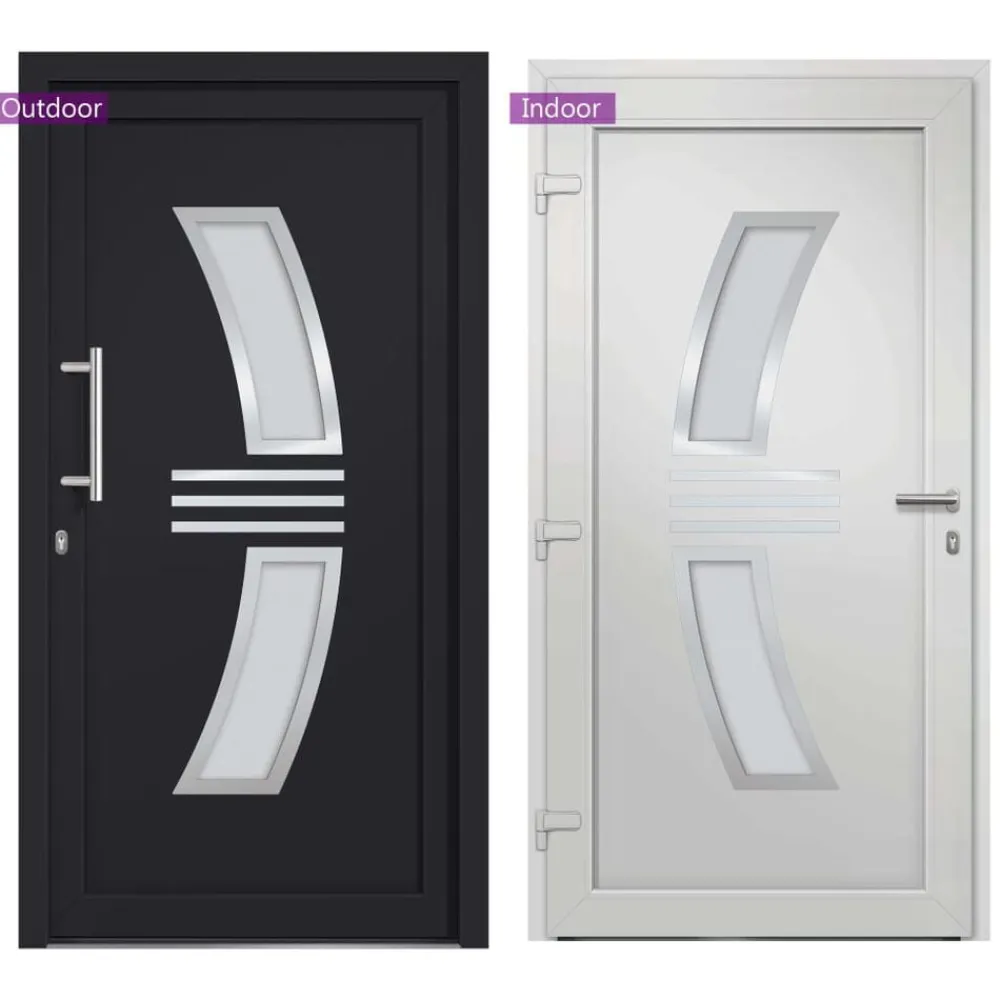 Matériaux De Construction-vidaXL Porte d'entrée 88x200 cm Anthracite