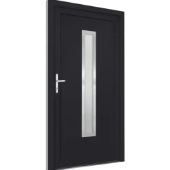 vidaXL Porte d'entrée anthracite 88x200 cm PVC