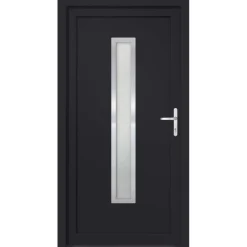 vidaXL Porte d'entrée anthracite 88x200 cm PVC