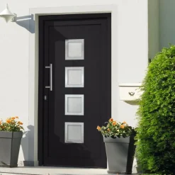 vidaXL Porte d'entrée Anthracite 88x200 cm