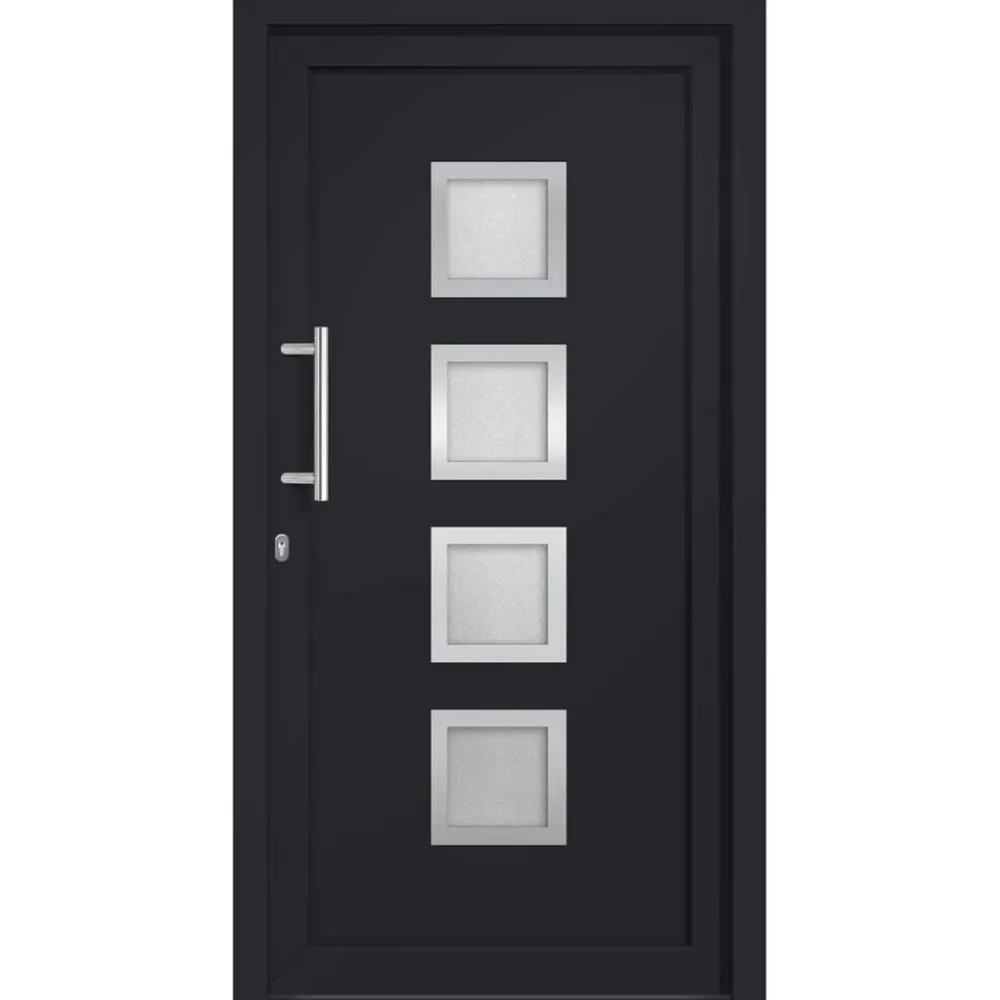vidaXL Porte d'entrée Anthracite 88x200 cm