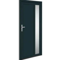 Matériaux De Construction-vidaXL Porte d'entrée 98x200 cm PVC Anthracite