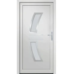 Matériaux De Construction-vidaXL Porte d'entrée 98x200 cm PVC Blanc