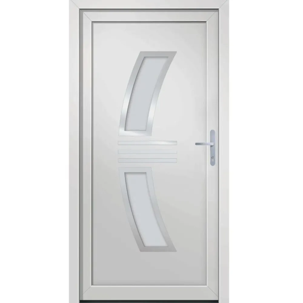 Matériaux De Construction-vidaXL Porte d'entrée 98x200 cm PVC Blanc