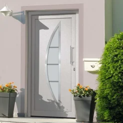 Matériaux De Construction-vidaXL Porte d'entrée Blanc 88x200 cm extérieur blanc / intérieur blanc