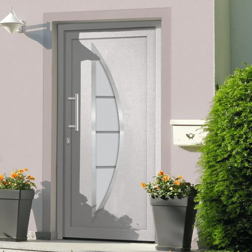 Matériaux De Construction-vidaXL Porte d'entrée Blanc 88x200 cm extérieur blanc / intérieur blanc